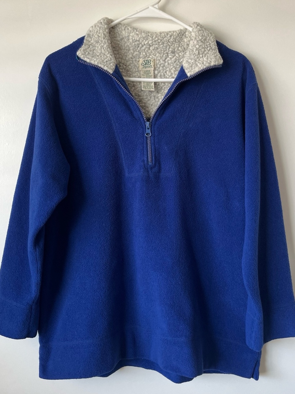 Vintage St. John’s Bay Sport Blue Quarter-Zip Sherpa Fleece